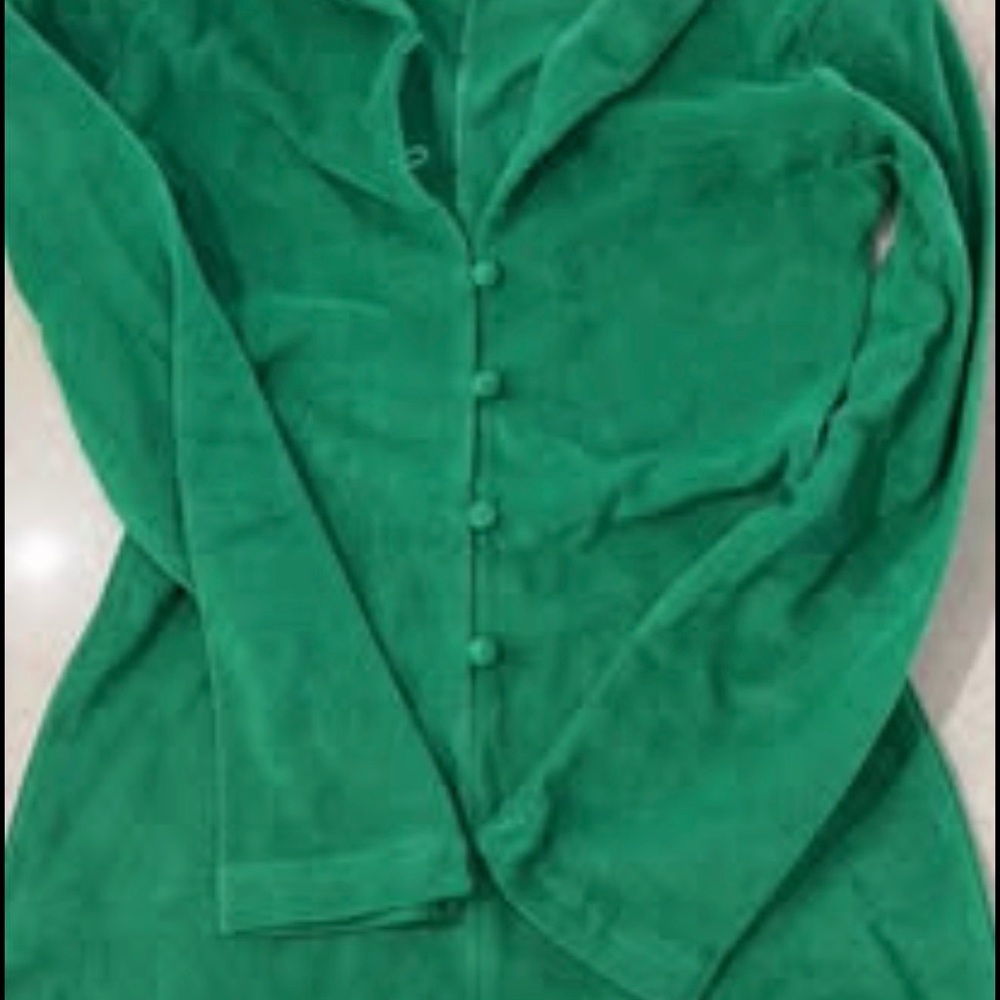 Sky to Moon green terry cloth romper women’s size small - Picture 3 of 5